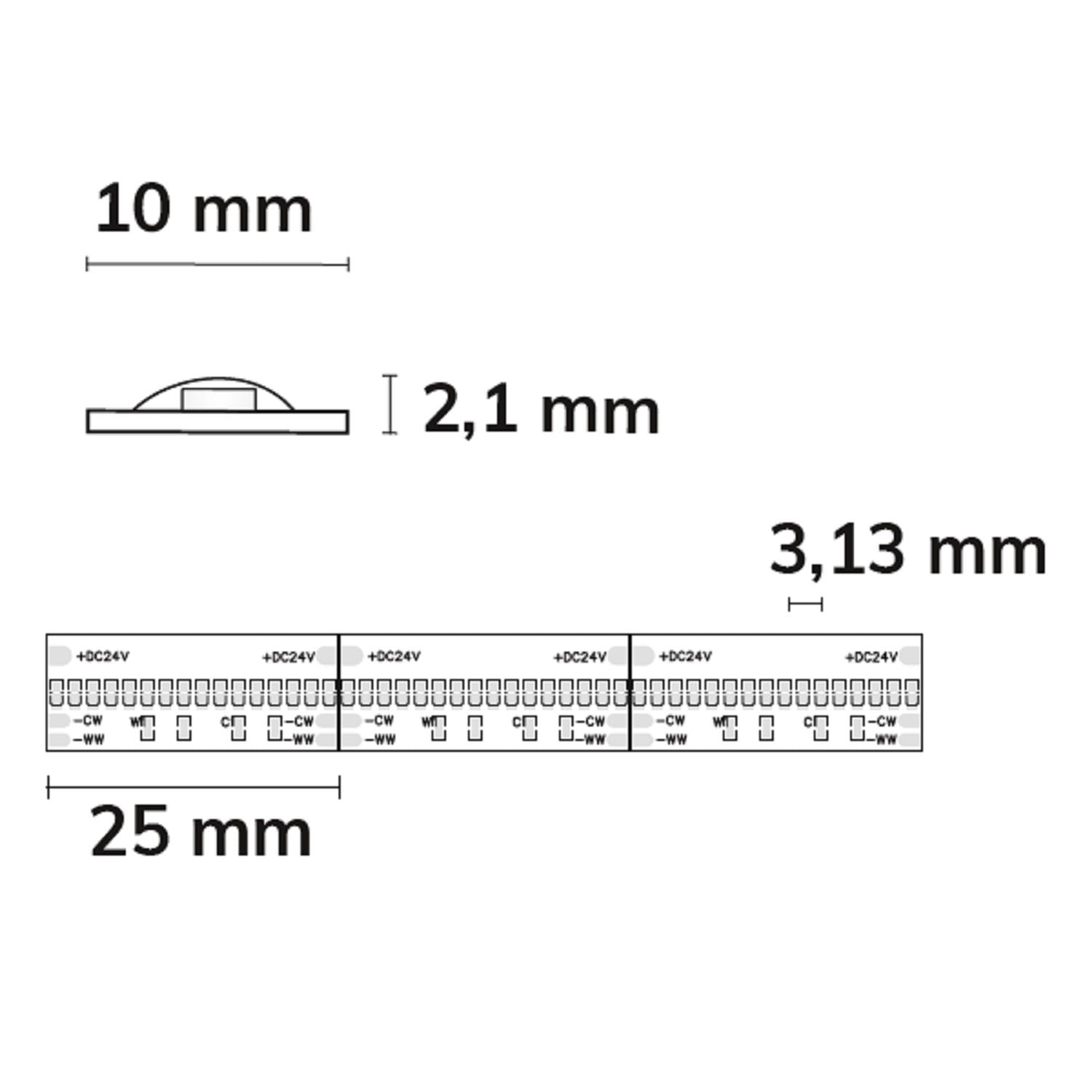 LED COB savitljiva traka, 24V DC, 14W, IP20, 5m rola, 640 LED/m LED Trake LED COB savitljiva traka, 24V DC, 14W, IP20, 5m rola, 640 LED/m LED Trake