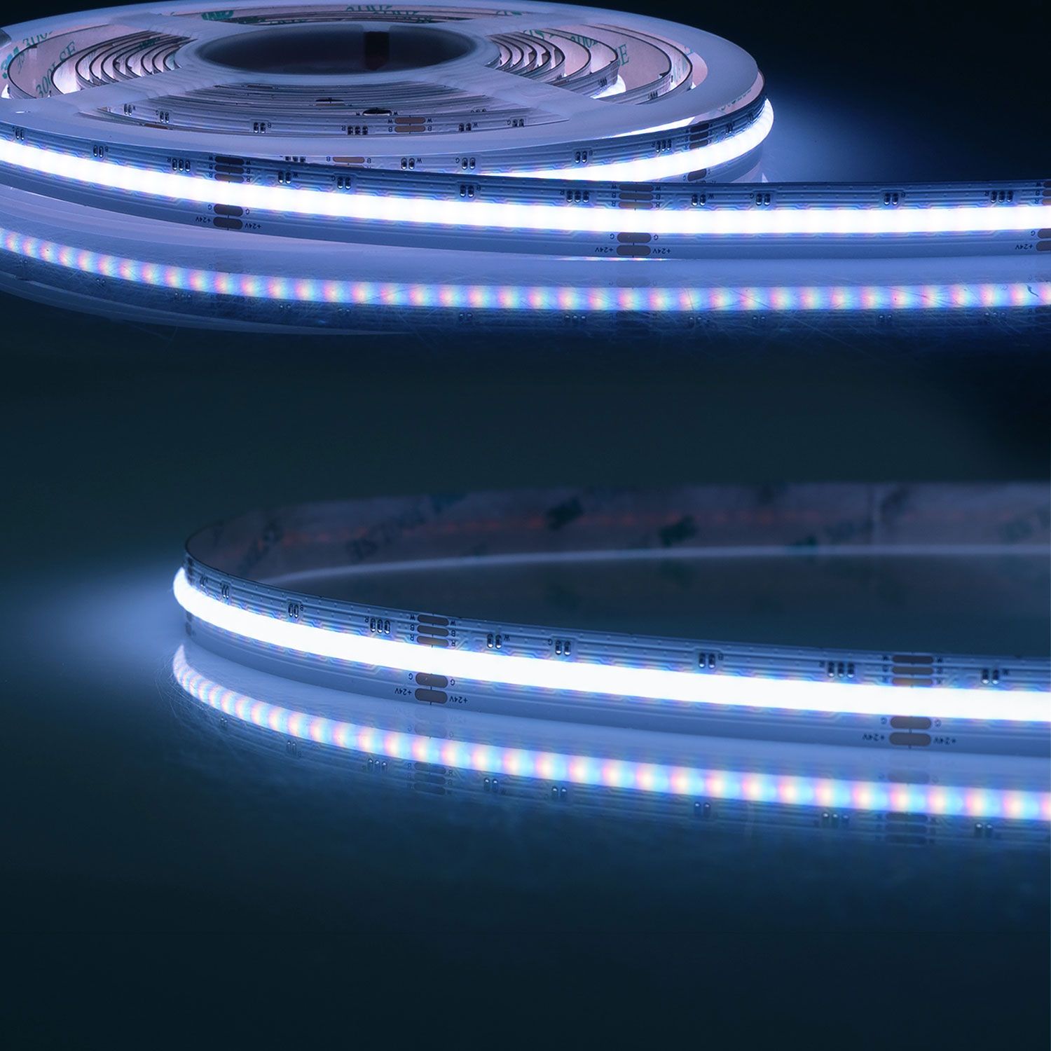 LED AQUA COB RGB savitljiva traka, 24V DC, 20W, IP68, 5m rola, 896 LED/m LED Trake LED AQUA COB RGB savitljiva traka, 24V DC, 20W, IP68, 5m rola, 896 LED/m LED Trake