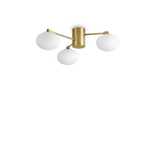 Stropna svjetiljka Ideal Lux HERMES PL3 D60    – Mjed Moderne plafonjere