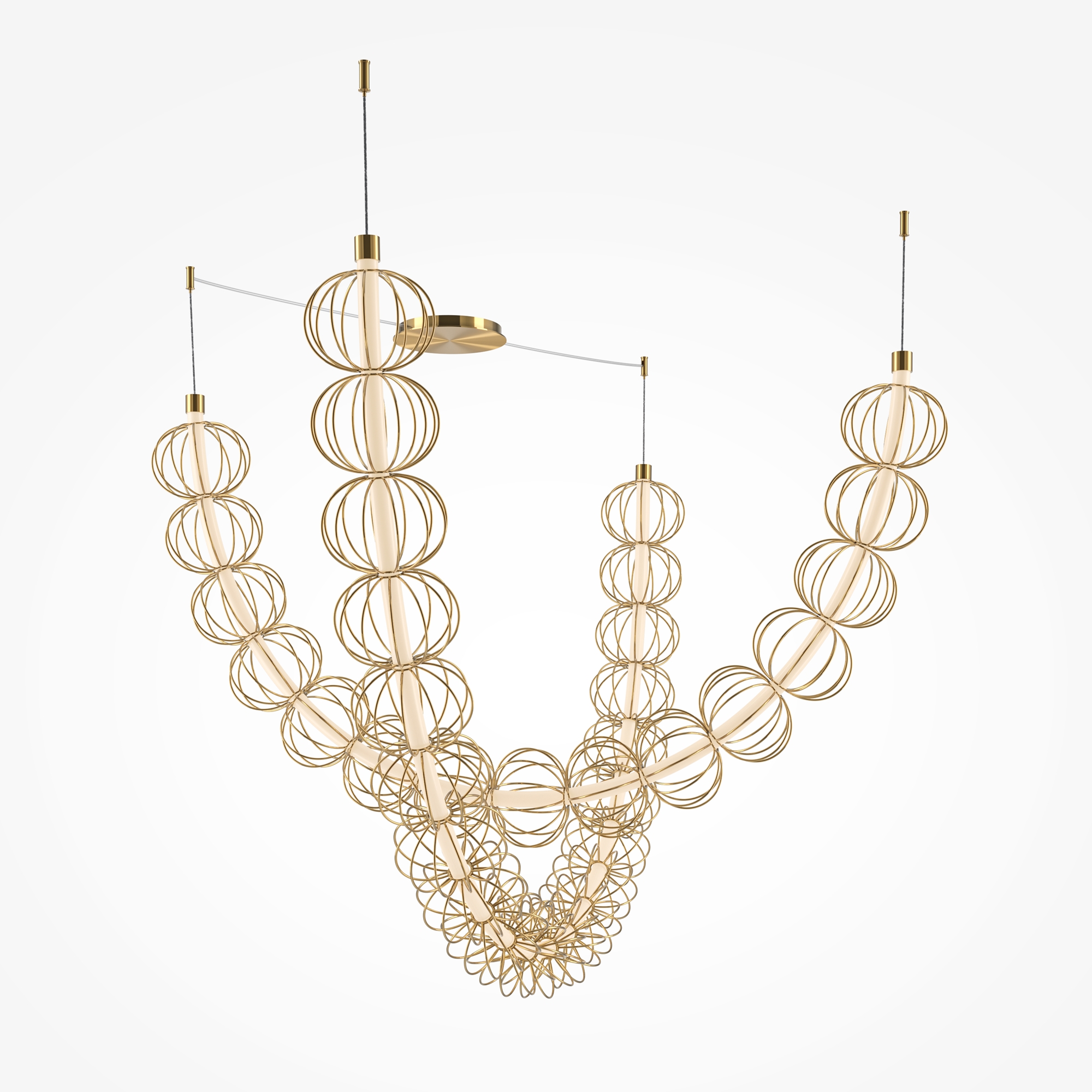 Viseća svjetiljka Maytoni Golden Cage – Zlatna – MOD216PL-L55G3K Moderne visilice Viseća svjetiljka Maytoni Golden Cage – Zlatna – MOD216PL-L55G3K Moderne visilice