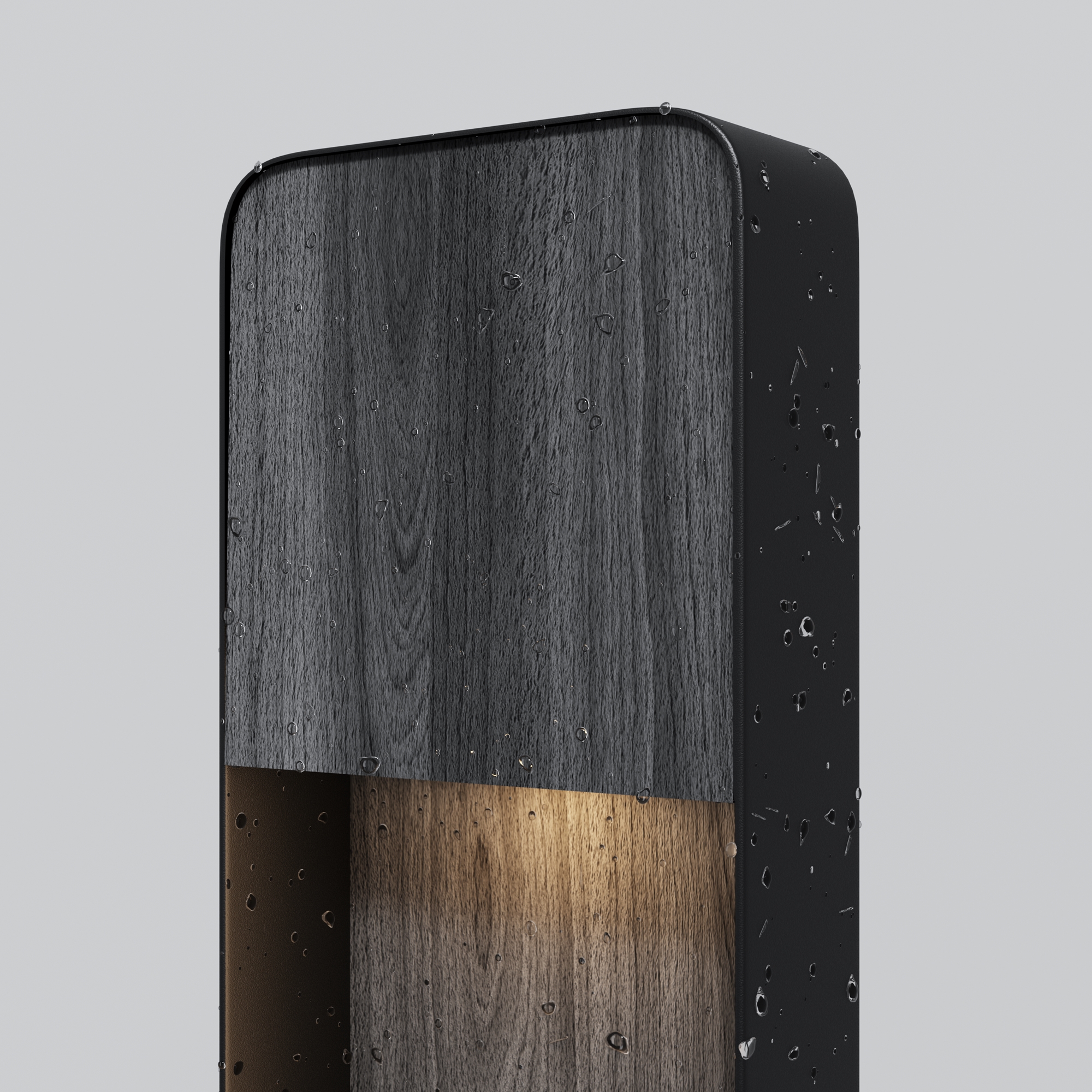 Krajobrazna svjetiljka Outdoor Porte – Black Wood – O481FL-L7BWD3K Vanjska rasvjeta