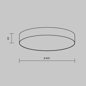 Stropna svjetiljka Technical Zon – Crna – C032CL-45W3K-RD-B Moderne plafonjere