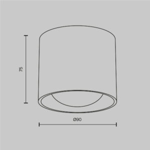 Stropna svjetiljka Maytoni Lens – Crna – C217CL-15W3K-B Nadgradna stropna svjetla