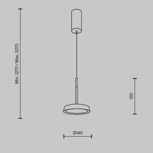 Visilica Maytoni El – Crna – MOD041PL-L15G3K Moderne visilice Visilica Maytoni El – Crna – MOD041PL-L15G3K Moderne visilice