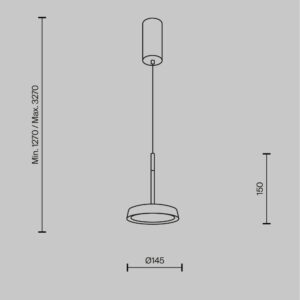Visilica Maytoni El – Crna – MOD041PL-L15WG3K Moderne visilice