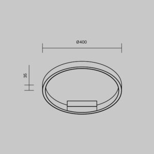 Stropna svjetiljka Maytoni Rim – Crna – MOD058CL-L25BK Moderne plafonjere