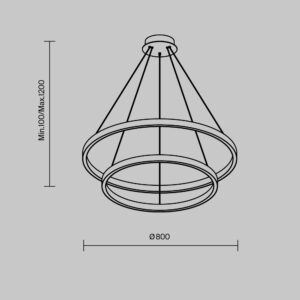 Visilica Maytoni Rim – Crna – MOD058PL-L74BK Moderne visilice