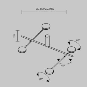 Stropna svjetiljka Maytoni Fad – Crna – MOD070CL-L30B3K Moderne visilice
