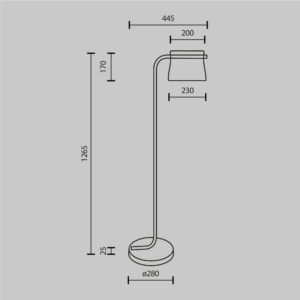 Podna lampa Maytoni Cabaret – Mjed – MOD170FL-L8BS3K Podne svjetiljke