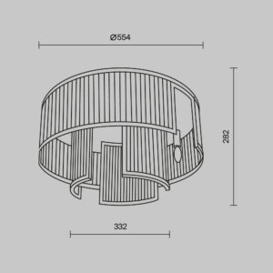 Stropna svjetiljka Maytoni Frame – Zlatna – MOD174CL-06G Klasične plafonjere