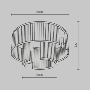 Stropna svjetiljka Maytoni Frame – Zlatna – MOD174CL-09G Klasične plafonjere