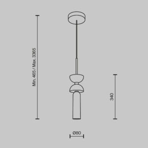 Visilica Maytoni Kyoto – Crna – MOD178PL-01B Moderne visilice