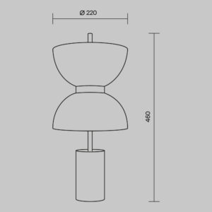 Stolna lampa Maytoni Kyoto – Zlatna – MOD178TL-L11GR3K Klasične svjetiljke