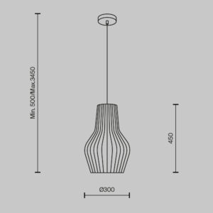 Visilica Maytoni Roots – Crna – MOD191PL-01W1 Moderne visilice
