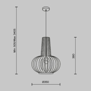 Visilica Maytoni Roots – Crna – MOD193PL-01W1 Moderne visilice