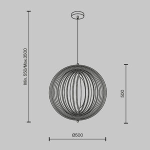 Visilica Maytoni Roots – Crna – MOD197PL-01W1 Moderne visilice