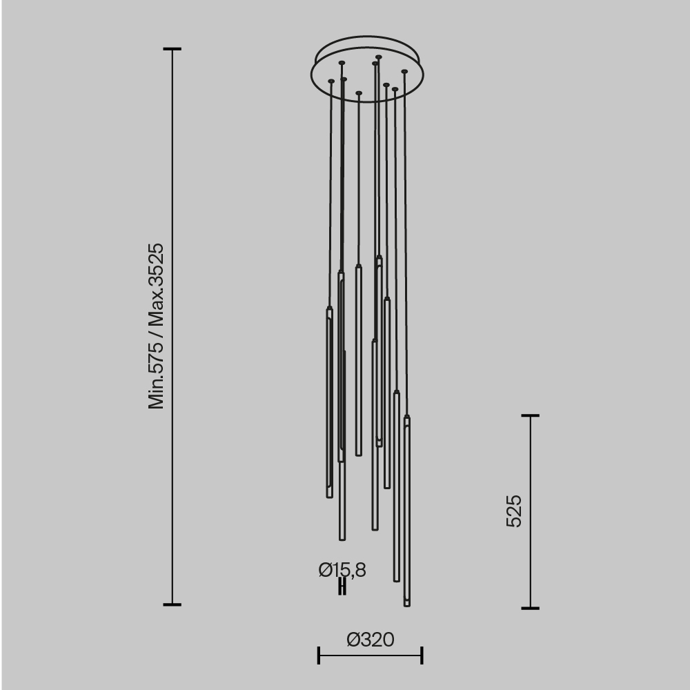 Viseća svjetiljka Maytoni Light stick – Mjedena – MOD236PL-L54BS3K Moderne visilice Viseća svjetiljka Maytoni Light stick – Mjedena – MOD236PL-L54BS3K Moderne visilice