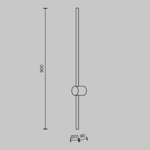 Zidna svjetiljka Maytoni Light stick – Crna – MOD237WL-L11B3K Dekorativna rasvjeta