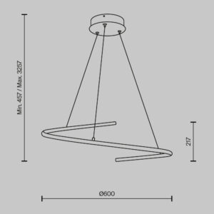 Visilica Maytoni Curve – Crna – MOD242PL-L33BK Moderne visilice Visilica Maytoni Curve – Crna – MOD242PL-L33BK Moderne visilice
