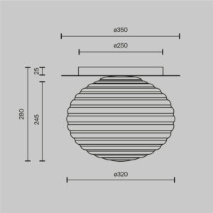 Stropna svjetiljka Maytoni Reels – Zlatna – MOD268CL-01G Moderne plafonjere