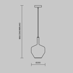 Visilica Maytoni Duality – Crna – MOD271PL-01B4 Moderne visilice
