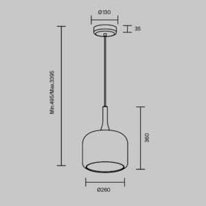 Visilica Maytoni Spirito – Zlatna – MOD286PL-L18G3K Moderne visilice