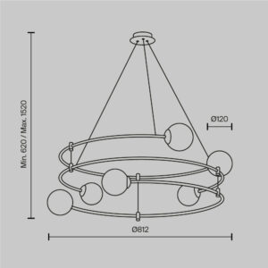 Visilica Maytoni Balance – Crna – MOD317PL-06B Moderne visilice