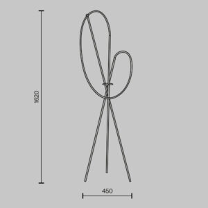 Podna lampa Maytoni Crochet – Crna – MOD369FL-L36B3K Podne svjetiljke