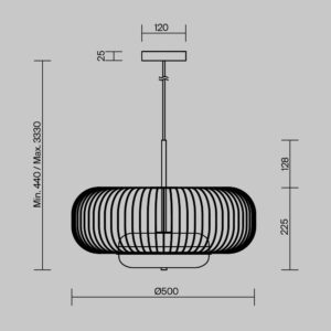 Visilica Maytoni Levitation – Mjed – MOD376PL-L30G3K Moderne visilice