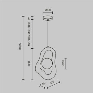 Visilica Maytoni Opus – Bijela – MOD380PL-01W Moderne visilice Visilica Maytoni Opus – Bijela – MOD380PL-01W Moderne visilice