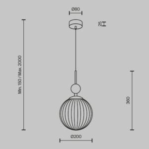 Visilica Maytoni TAVO – Bež – MOD453PL-01BG Moderne visilice