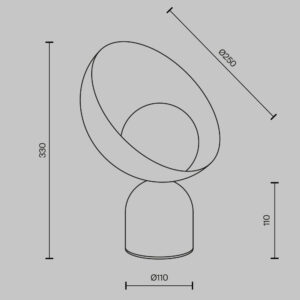 Stolna lampa Maytoni TAVO – Crna – MOD453TL-01B Klasične svjetiljke