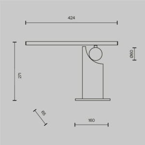 Stolna lampa Maytoni Monumento – Crna – MOD467TL-L9B3K Klasične svjetiljke