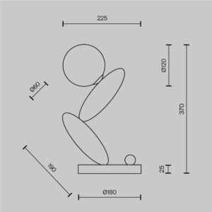 Stolna lampa Maytoni Resonance – Srebrna – MOD482TL-L6PT3K Klasične svjetiljke
