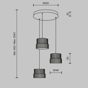 Visilica Maytoni Scala – Bronca – MOD496PL-L33BZK Moderne visilice