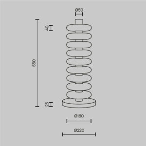 Podna lampa Maytoni Nuvem – Smeđa – MOD497FL-L19BRK Podne svjetiljke
