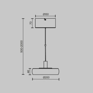 Visilica Maytoni Float – Crna – MOD498PL-L13BK Moderne visilice Visilica Maytoni Float – Crna – MOD498PL-L13BK Moderne visilice