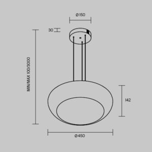 Visilica Maytoni Bassa – Crna – MOD501PL-L20BK1 Moderne visilice