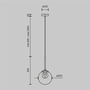 Visilica Maytoni Basic form – Zlatna – MOD521PL-01G3 Moderne visilice