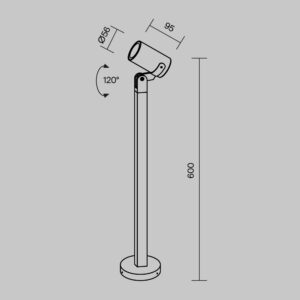 Vrtna rasvjeta Maytoni Scope – Crna – O025FL-01B1 Rasvjeta za vrt Vrtna rasvjeta Maytoni Scope – Crna – O025FL-01B1 Rasvjeta za vrt