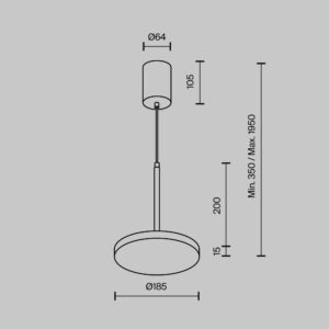 Visilica Maytoni Plato – Bijela – P076PL-L12W3K-W Moderne visilice