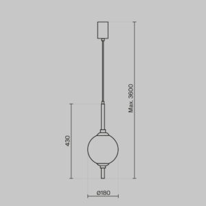 Visilica Maytoni The Sixth Sense – Crna – Z020PL-L6B3K Moderne visilice