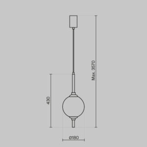 Visilica Maytoni The Sixth Sense – Mjed – Z020PL-L6BS3K Moderne visilice
