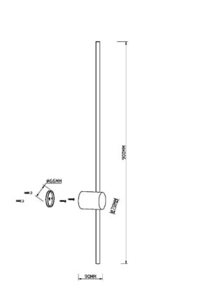 Zidna svjetiljka Maytoni Light stick – Mjed – MOD237WL-L11BS3K Dekorativna rasvjeta