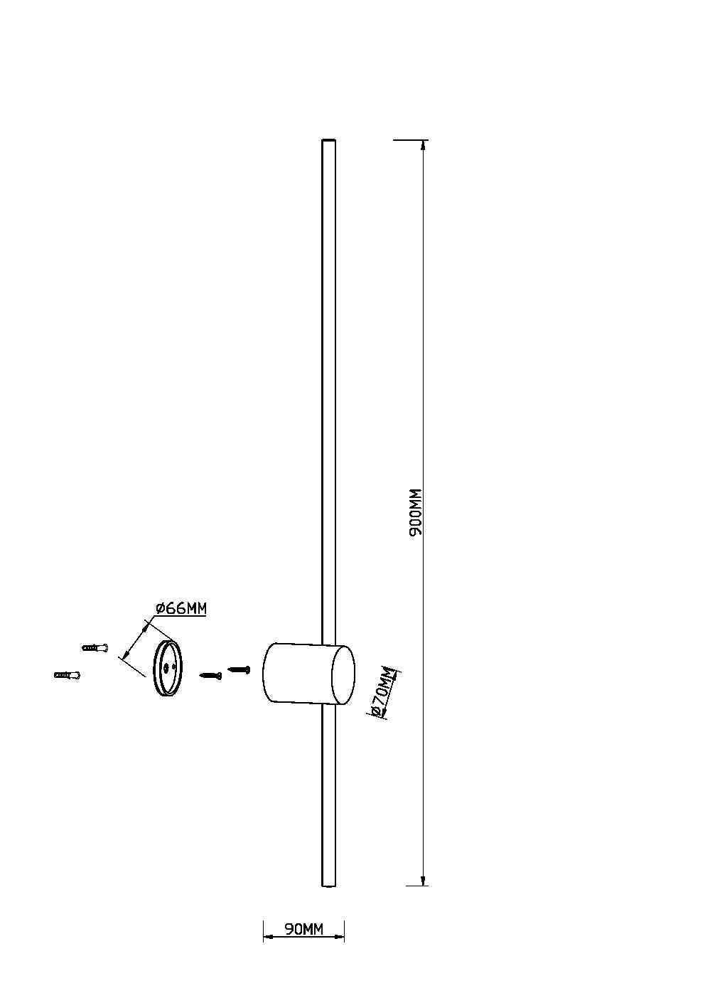 Zidna svjetiljka Maytoni Light stick – Mjedena – MOD237WL-L11BS3K Dekorativna rasvjeta