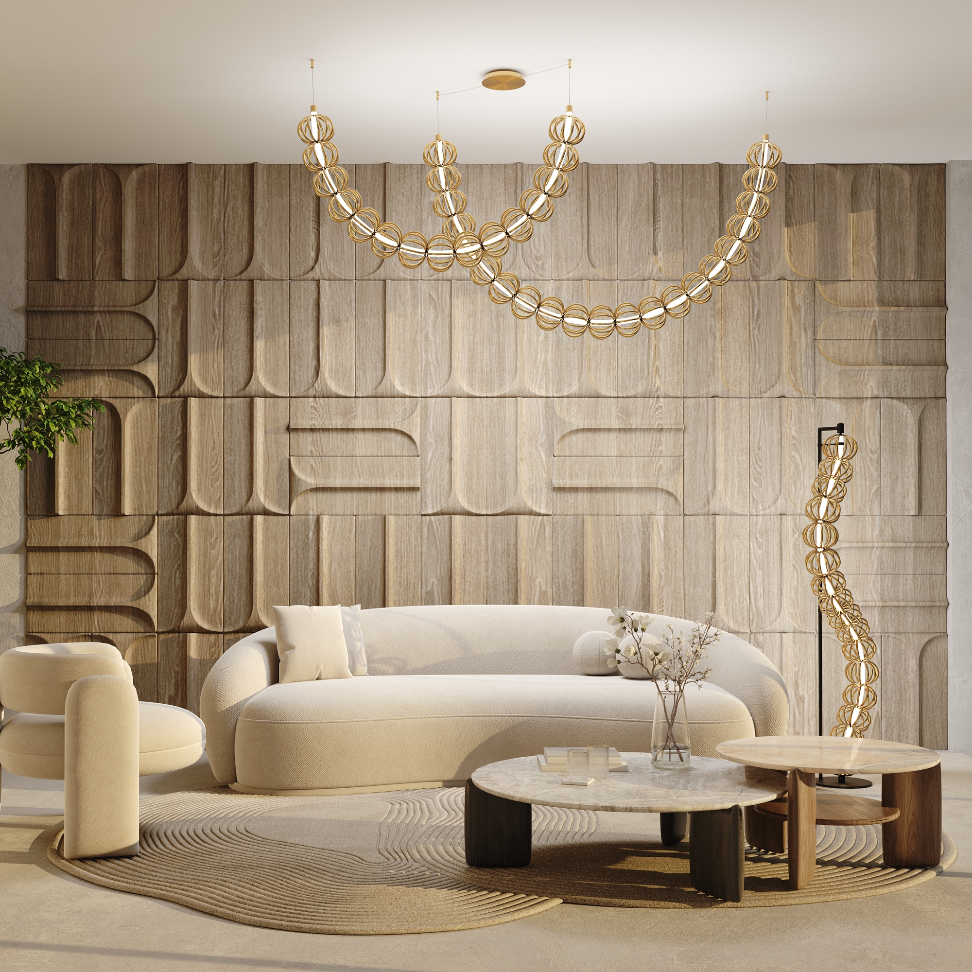Viseća svjetiljka Maytoni Golden Cage – Zlatna – MOD216PL-L55G3K Moderne visilice