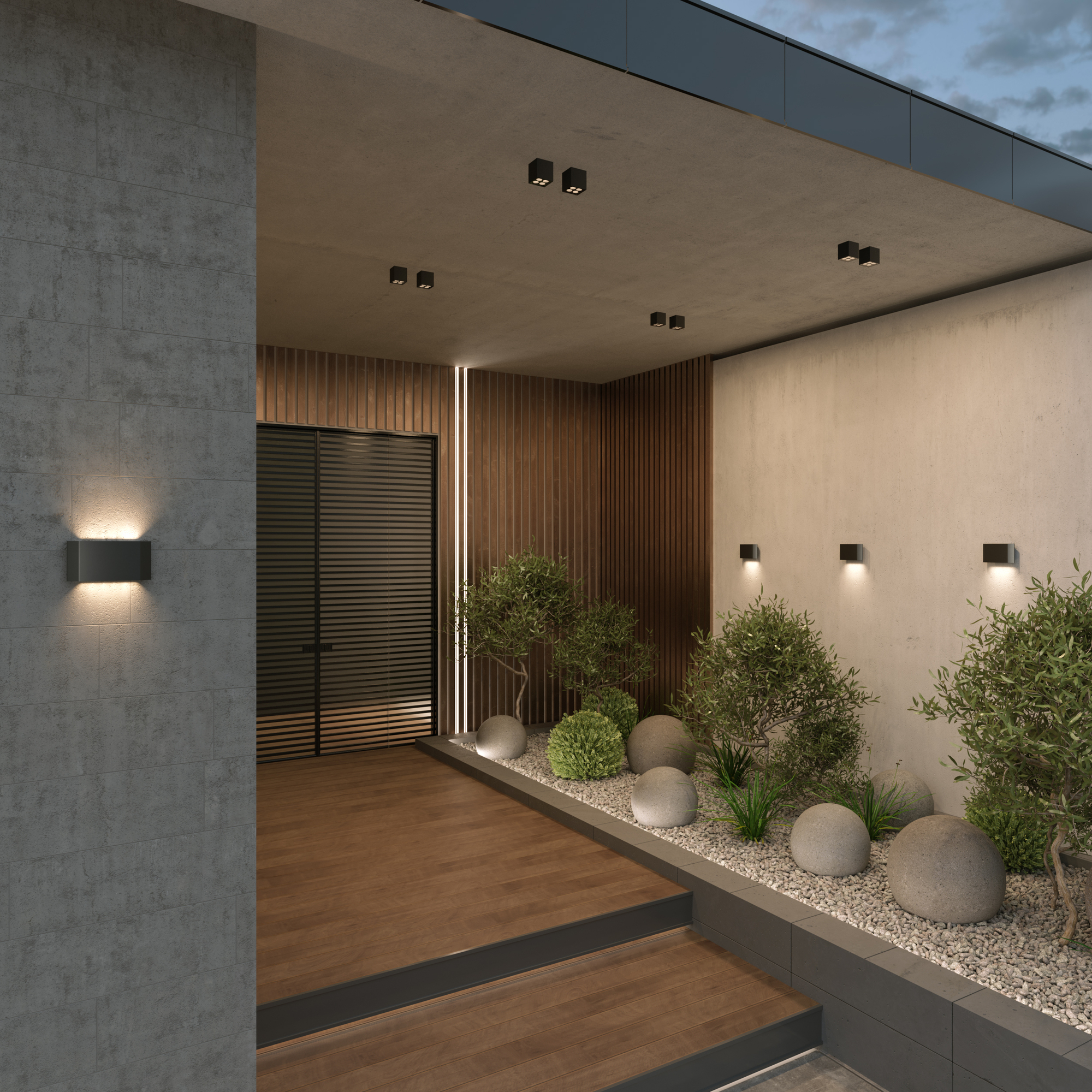 Arhitektonska rasvjeta Outdoor Pull – Grafitna – O412WL-L5GF3K Fasadna rasvjeta