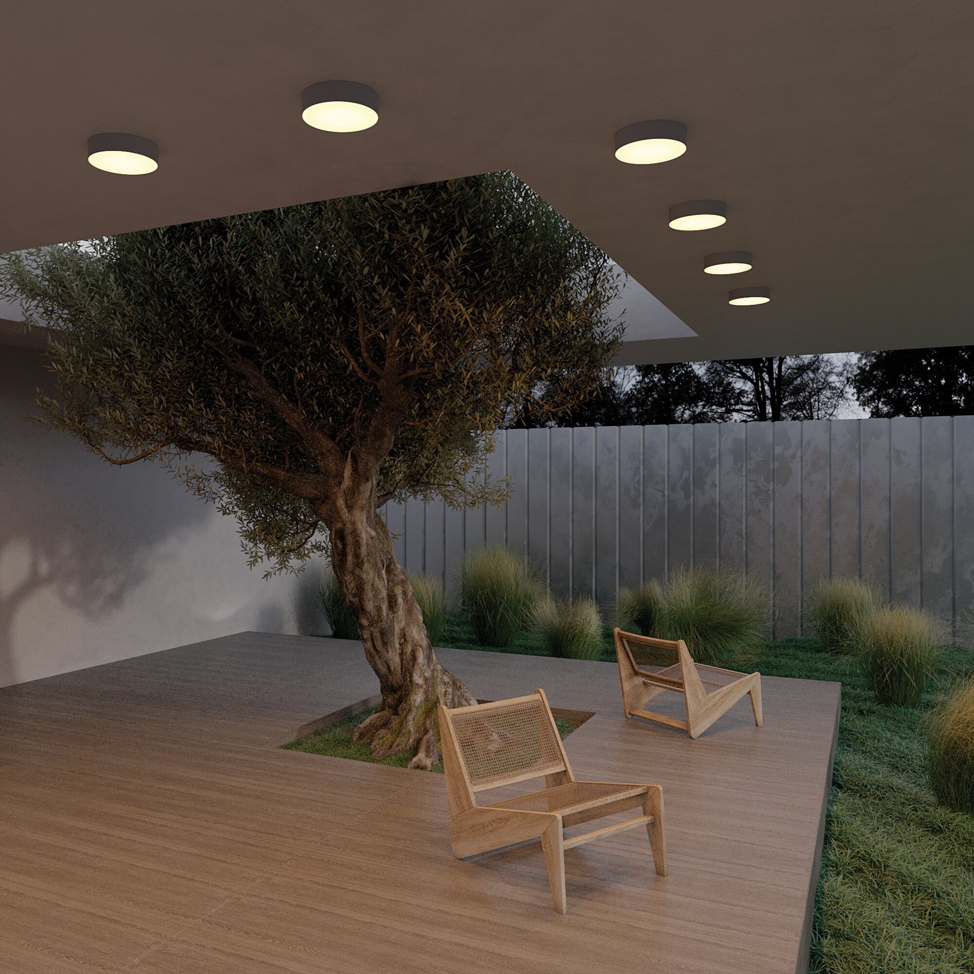 Outdoor ceiling luminaire Outdoor Zon IP – Crna – O431CL-L30B3K Fasadna rasvjeta