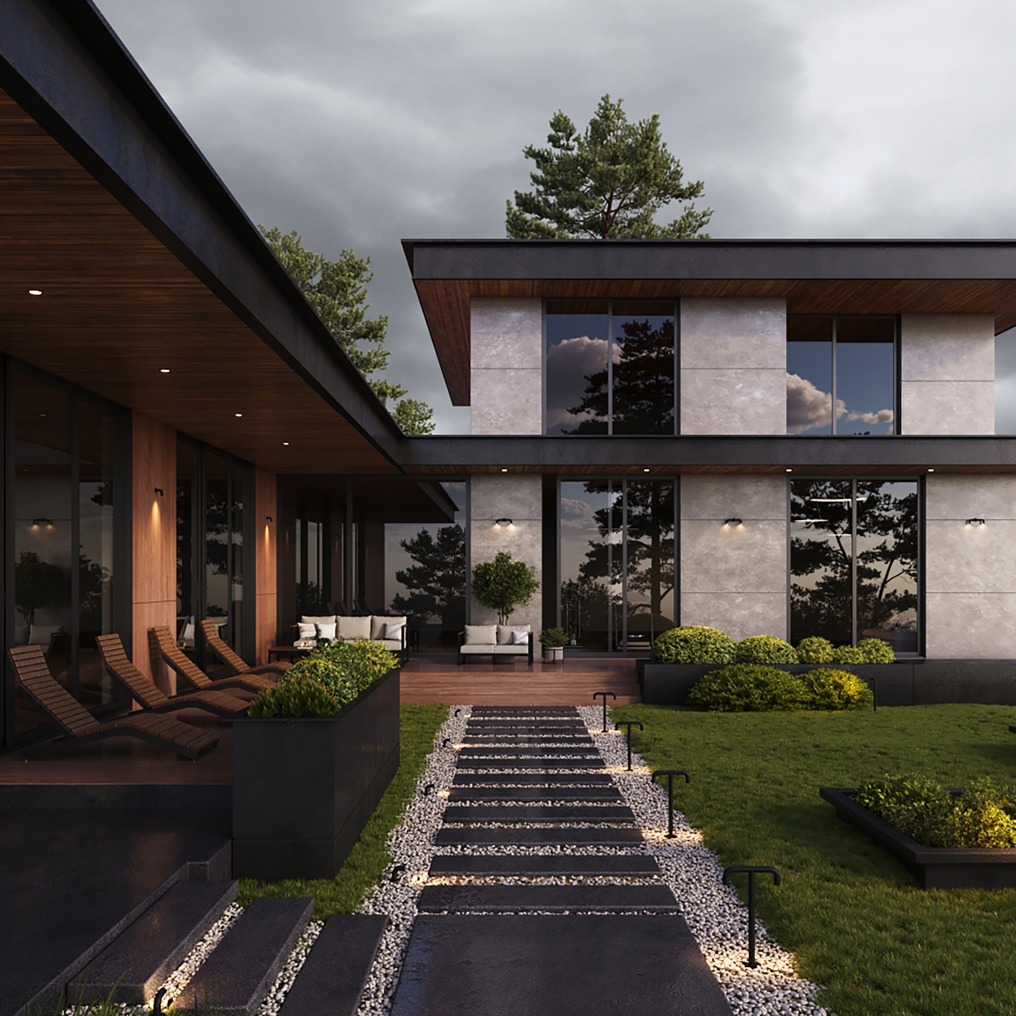 Vanjska zidna svjetiljka Outdoor Sleek – Grafitna – O477WL-L2GF3K Fasadna rasvjeta