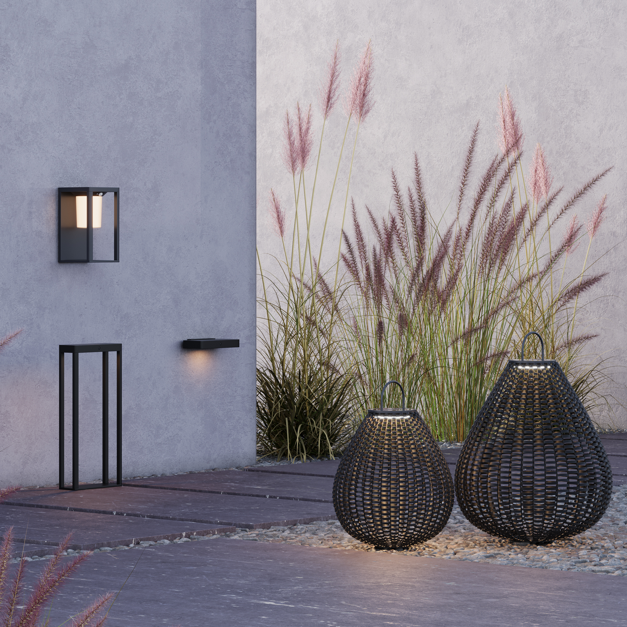 Solar powered lamp Outdoor Plet – Crna – OSL599FL-L5B3K1 Vanjska rasvjeta